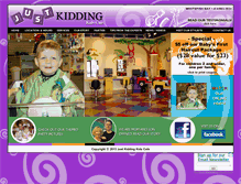 Tablet Screenshot of justkiddingkidscuts.com